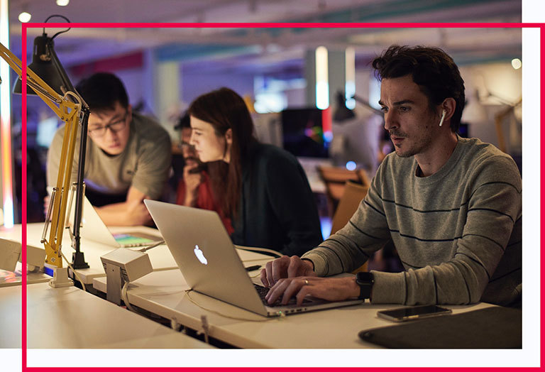 Pictured is one of Holberton SF's mentors